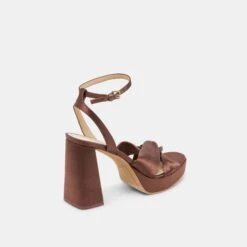 PARLO HEELS MID BROWN SATIN(Parlo Heels Mid Brown Satin) -Dolce Vita DOLCEVITA HEELS PARLO MIDBROWNSATIN 03