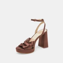 PARLO HEELS MID BROWN SATIN(Parlo Heels Mid Brown Satin) -Dolce Vita DOLCEVITA HEELS PARLO MIDBROWNSATIN 08
