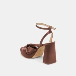 PARLO HEELS MID BROWN SATIN(Parlo Heels Mid Brown Satin) -Dolce Vita DOLCEVITA HEELS PARLO MIDBROWNSATIN 09