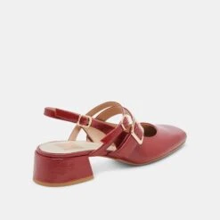 PATZY HEELS CRIMSON CRINKLE PATENT LEATHER(Patzy Heels Crimson Crinkle Patent Leather) -Dolce Vita DOLCEVITA HEELS PATZY CRIMSON CRINKLE PATENT LEATHER 03