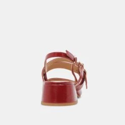 PATZY HEELS CRIMSON CRINKLE PATENT LEATHER(Patzy Heels Crimson Crinkle Patent Leather) -Dolce Vita DOLCEVITA HEELS PATZY CRIMSON CRINKLE PATENT LEATHER 05