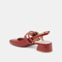 PATZY HEELS CRIMSON CRINKLE PATENT LEATHER(Patzy Heels Crimson Crinkle Patent Leather) -Dolce Vita DOLCEVITA HEELS PATZY CRIMSON CRINKLE PATENT LEATHER 09