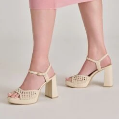 PEYTEN HEELS CREME WOVEN STELLA(Peyten Heels Creme Woven Stella) 15 PEYTEN HEELS CREME WOVEN STELLA(Peyten Heels Creme Woven Stella) -Dolce Vita DOLCEVITA HEELS PEYTEN CREMEWOVENSTELLA ONFOOT 02