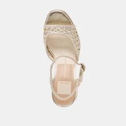 PEYTEN HEELS LIGHT GOLD WOVEN STELLA(Peyten Heels Light Gold Woven Stella) -Dolce Vita DOLCEVITA HEELS PEYTEN LIGHTGOLDWOVENSTELLA 06