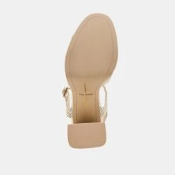 PEYTEN HEELS LIGHT GOLD WOVEN STELLA(Peyten Heels Light Gold Woven Stella) -Dolce Vita DOLCEVITA HEELS PEYTEN LIGHTGOLDWOVENSTELLA 07