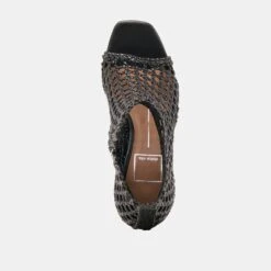 QUIN HEELS BLACK WOVEN LEATHER(Quin Heels Black Woven Leather) -Dolce Vita DOLCEVITA HEELS QUIN BLACKWOVENLEATHER 06