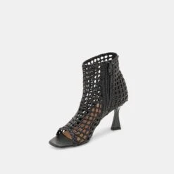 QUIN HEELS BLACK WOVEN LEATHER(Quin Heels Black Woven Leather) -Dolce Vita DOLCEVITA HEELS QUIN BLACKWOVENLEATHER 08
