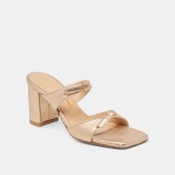 SHANE HEELS GOLD METALLIC LEATHER(Shane Heels Gold Metallic Leather) -Dolce Vita DOLCEVITA HEELS SHANE GOLDLEATHER 01