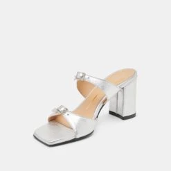 SHANE HEELS SILVER METALLIC LEATHER(Shane Heels Silver Metallic Leather) -Dolce Vita DOLCEVITA HEELS SHANE SILVERLEATHER 08