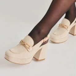 SIRUS HEELS SANDSTONE WOVEN(Sirus Heels Sandstone Woven) -Dolce Vita DOLCEVITA HEELS SIRUS SANDSTONEWOVEN ONFOOT 02