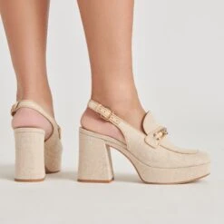 SIRUS HEELS SANDSTONE WOVEN(Sirus Heels Sandstone Woven) -Dolce Vita DOLCEVITA HEELS SIRUS SANDSTONEWOVEN ONFOOT 03