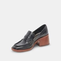 TALIE LOAFERS NOIR EMBOSSED LEATHER - Re:vita(Talie Loafers Noir Embossed Leather Resale) -Dolce Vita DOLCEVITA HEELS TALIE NOIREMBOSSEDLEATHER 08 1b8435e8 3173 4463 9725 fcec52485117