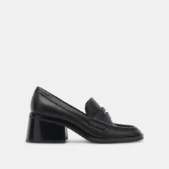 TALIE LOAFERS ONYX EMBOSSED LEATHER - Re:vita(Talie Loafers Onyx Embossed Leather Resale)