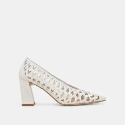 TANYA HEELS BONE WOVEN LEATHER(Tanya Heels Bone Woven Leather)