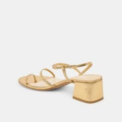 TRINI HEELS GOLD LEATHER(Trini Heels Gold Leather) -Dolce Vita DOLCEVITA HEELS TRINI GOLDLEATHER 08