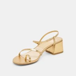 TRINI HEELS GOLD LEATHER(Trini Heels Gold Leather) -Dolce Vita DOLCEVITA HEELS TRINI GOLDLEATHER 09
