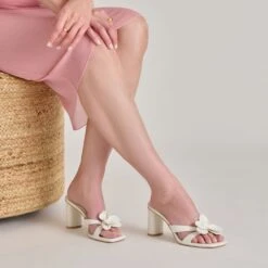 NIKIL HEELS WHITE LEATHER(Nikil Heels White Leather) -Dolce Vita DOLCEVITA HEEL NIKIL WHITELEATHER ONFOOT 03