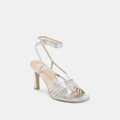 NIVANA HEELS SILVER DISTRESSED LEATHER(Nivana Heels Silver Distressed Leather) -Dolce Vita DOLCEVITA HEEL NIVANA SILVERDISTRESSEDLEATHER 01