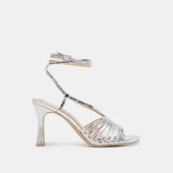 NIVANA HEELS SILVER DISTRESSED LEATHER(Nivana Heels Silver Distressed Leather)