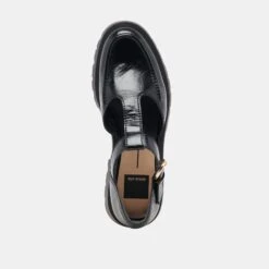 EMILIO FLATS MIDNIGHT CRINKLE PATENT LEATHER(Emilio Flats Midnight Crinkle Patent Leather) -Dolce Vita DOLCEVITA LOAFER EMILIO MIDNIGHT CRINKLE PATENT LEATHER 15