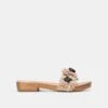 ARIENA SANDALS BLACK NATURAL FLORAL RAFFIA(Ariena Sandals Black Natural Floral Raffia)