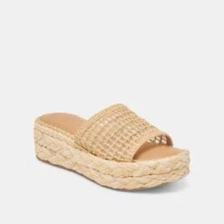 CHAVI MESH SANDALS NATURAL WOVEN RAFFIA(Chavi Mesh Sandals Natural Woven Raffia) -Dolce Vita DOLCEVITA SANDALS CHAVIMESH NATURALWOVENRAFFIA 01
