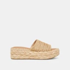 CHAVI MESH SANDALS NATURAL WOVEN RAFFIA(Chavi Mesh Sandals Natural Woven Raffia)
