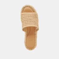 CHAVI MESH SANDALS NATURAL WOVEN RAFFIA(Chavi Mesh Sandals Natural Woven Raffia) -Dolce Vita DOLCEVITA SANDALS CHAVIMESH NATURALWOVENRAFFIA 06