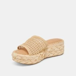 CHAVI MESH SANDALS NATURAL WOVEN RAFFIA(Chavi Mesh Sandals Natural Woven Raffia) -Dolce Vita DOLCEVITA SANDALS CHAVIMESH NATURALWOVENRAFFIA 08
