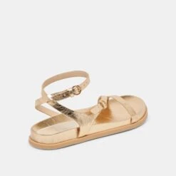 DARLIS SANDALS GOLD DISTRESSED LEATHER(Darlis Sandals Gold Distressed Leather) -Dolce Vita DOLCEVITA SANDALS DARLIS GOLDDISTRESSEDLEATHER 03