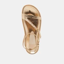 DARLIS SANDALS GOLD DISTRESSED LEATHER(Darlis Sandals Gold Distressed Leather) -Dolce Vita DOLCEVITA SANDALS DARLIS GOLDDISTRESSEDLEATHER 06