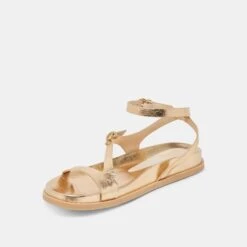 DARLIS SANDALS GOLD DISTRESSED LEATHER(Darlis Sandals Gold Distressed Leather) -Dolce Vita DOLCEVITA SANDALS DARLIS GOLDDISTRESSEDLEATHER 08