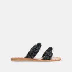 DINAH WIDE SANDALS ONYX RAFFIA(Dinah Wide Sandals Onyx Raffia)