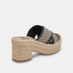 ELDORA HEELS WHITE BLACK RAFFIA(Eldora Heels White Black Raffia) -Dolce Vita DOLCEVITA SANDALS ELDORA WHITEBLACKRAFFIA 03