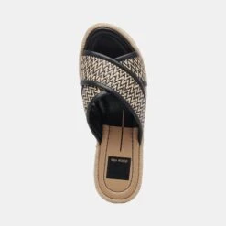 ELDORA HEELS WHITE BLACK RAFFIA(Eldora Heels White Black Raffia) -Dolce Vita DOLCEVITA SANDALS ELDORA WHITEBLACKRAFFIA 06