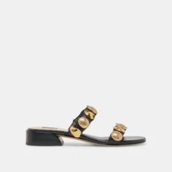 FARROW SANDALS BLACK LEATHER(Farrow Sandals Black Leather)