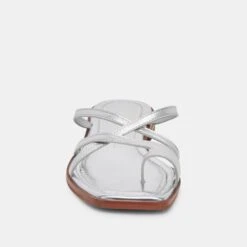 INDIGO SANDALS SILVER DISTRESSED LEATHER(Indigo Sandals Silver Distressed Leather) -Dolce Vita DOLCEVITA SANDALS INDIGO SILVERMETALLICLEATHER 04