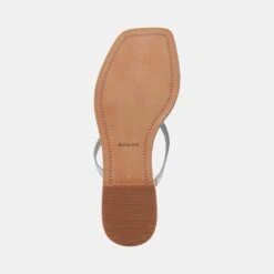 INDIGO SANDALS SILVER DISTRESSED LEATHER(Indigo Sandals Silver Distressed Leather) -Dolce Vita DOLCEVITA SANDALS INDIGO SILVERMETALLICLEATHER 07