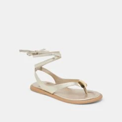 JUDY SANDALS LIGHT GOLD LEATHER(Judy Sandals Light Gold Leather) -Dolce Vita DOLCEVITA SANDALS JUDY LIGHTGOLDLEATHER 01
