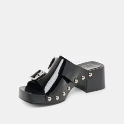 MELODY HEELS BLACK LEATHER(Melody Heels Black Leather) -Dolce Vita DOLCEVITA SANDALS MELODY BLACKLEATHER 08