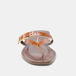 PIERS SANDALS COGNAC CROCO EMBOSSED LEATHER(Piers Sandals Cognac Croco Embossed Leather) -Dolce Vita DOLCEVITA SANDALS PIERS COGNACCROCOEMBOSSEDLEATHER 04