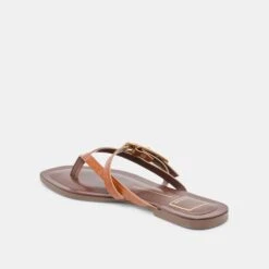 PIERS SANDALS COGNAC CROCO EMBOSSED LEATHER(Piers Sandals Cognac Croco Embossed Leather) -Dolce Vita DOLCEVITA SANDALS PIERS COGNACCROCOEMBOSSEDLEATHER 08