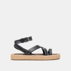 ROXIE SANDALS BLACK LEATHER(Roxie Sandals Black Leather)
