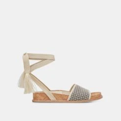 Dolce Vita SALACY SANDALS BLACK NATURAL RAFFIA(Salacy Sandals Black Natural Raffia)