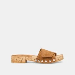 SANDY SANDALS CHESTNUT SUEDE(Sandy Sandals Chestnut Suede)