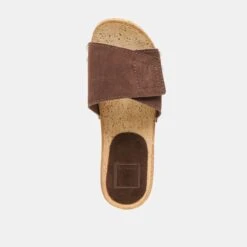 SANDY SANDALS DK BROWN SUEDE(Sandy Sandals Dk Brown Suede) -Dolce Vita DOLCEVITA SANDALS SANDY DKBROWNSUEDE 06