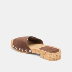 SANDY SANDALS DK BROWN SUEDE(Sandy Sandals Dk Brown Suede) -Dolce Vita DOLCEVITA SANDALS SANDY DKBROWNSUEDE 08