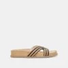 SELDA SANDALS NATURAL BLACK RAFFIA(Selda Sandals Natural Black Raffia)
