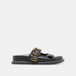 SEVANA SANDALS BLACK LEATHER(Sevana Sandals Black Leather)