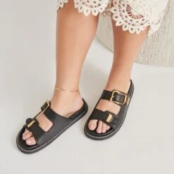 SEVANA SANDALS BLACK LEATHER(Sevana Sandals Black Leather) -Dolce Vita DOLCEVITA SANDALS SEVANA BLACKLEATHER ONFOOT 02